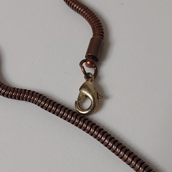 Multi Tone Metal Statement Necklace 19.5 Inches Long - Picture 10 of 12